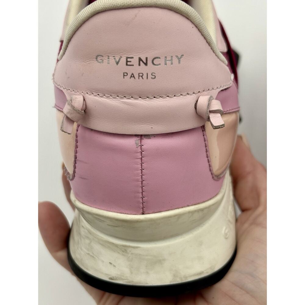 Authentic Givenchy Star Runner Sneakers Pink Raspberry Size 8.5 Leather Elastic - Picture 13 of 16